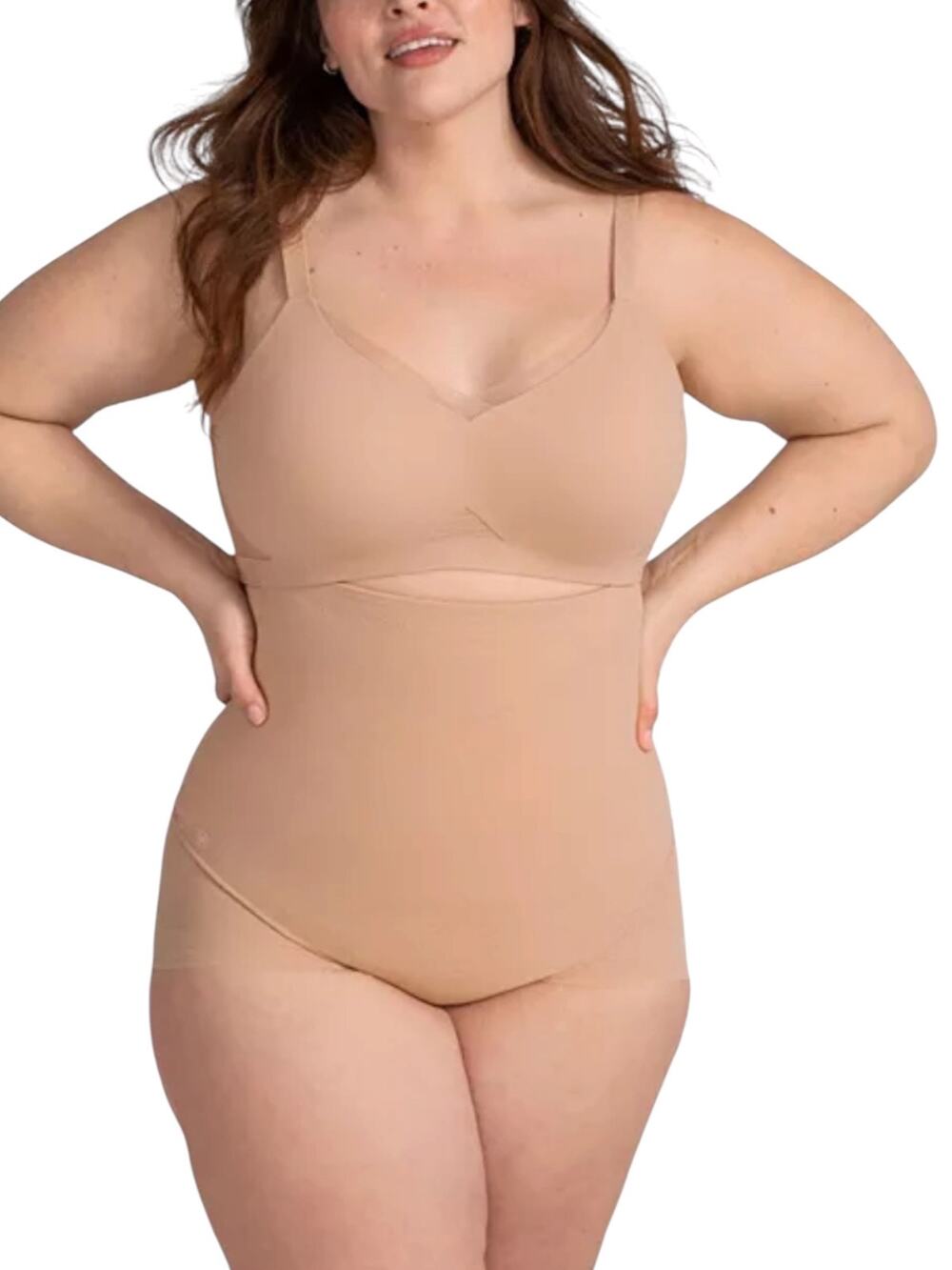 Honeylove Natural Queen Brief Shorts Shapewear Sand Slimming Smoothing Size XL